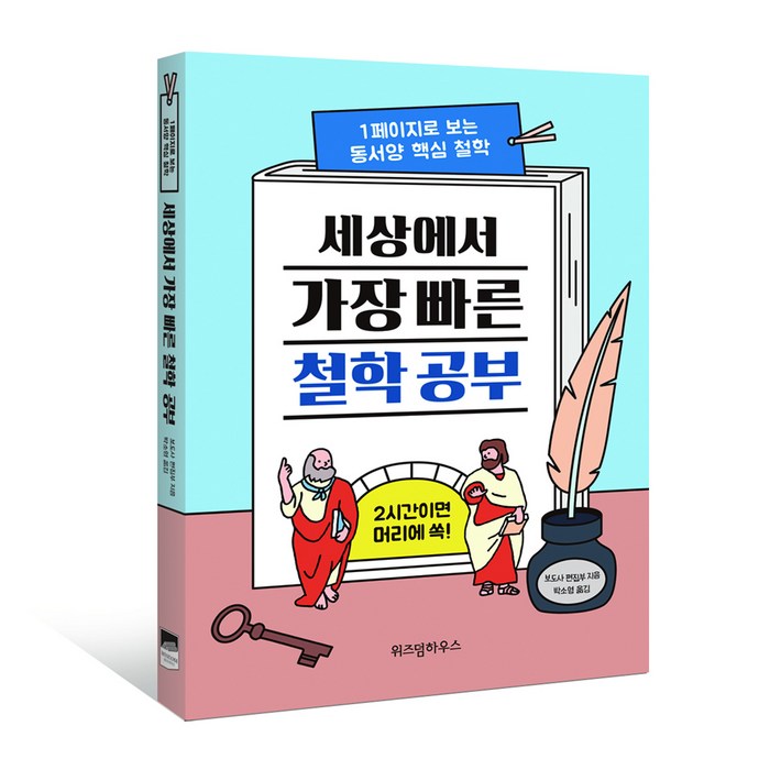 세상에서 가장 빠른 철학 공부:1페이지로 보는 동서양 핵심 철학, 위즈덤하우스, 보도사편집부 대표 이미지 - 철학책 추천