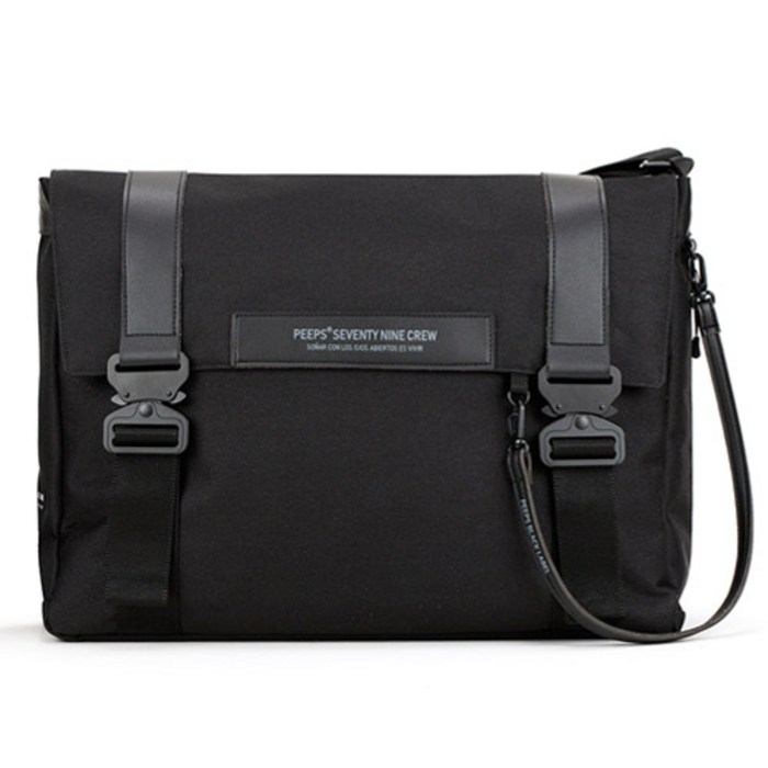 핍스 BLACK LABEL million messenger bag + 뱃지 대표 이미지 - 손수레 추천