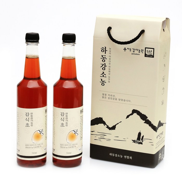 하동감사농원 3년 자연숙성 발효 감식초, 750ml, 2개 대표 이미지 - 감식초 추천