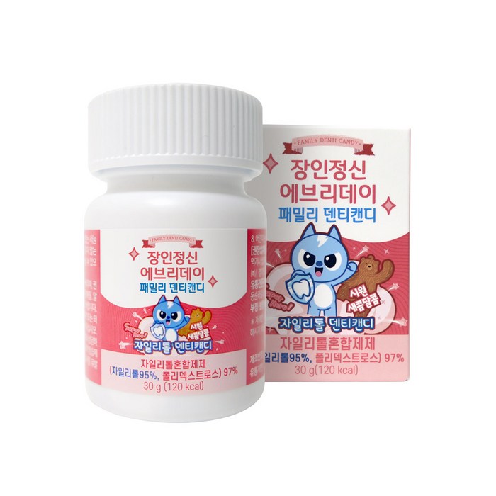 장인정신에브리데이 패밀리 자일리톨 덴티캔디, 30g, 1개 대표 이미지 - 입가심 사탕 추천
