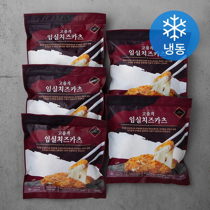 잇퀄리티 고품격 통등심 임실 치즈 카츠 (냉동), 400g, 5팩 대표 이미지 - 통등심 돈까스 추천