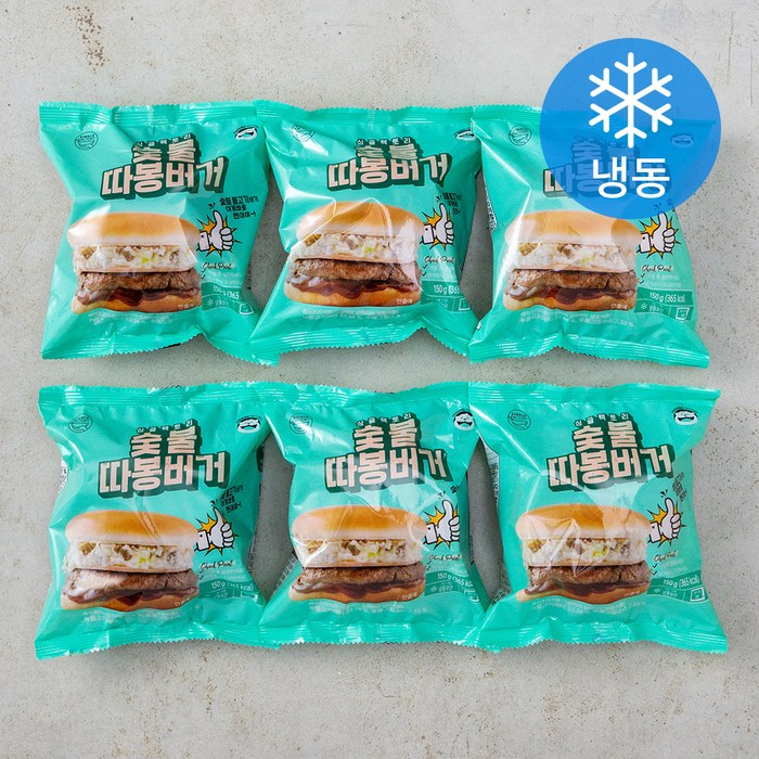 싱글팩토리 숯불 따봉버거 (냉동), 150g, 6개 대표 이미지 - 휴게소 음식 추천