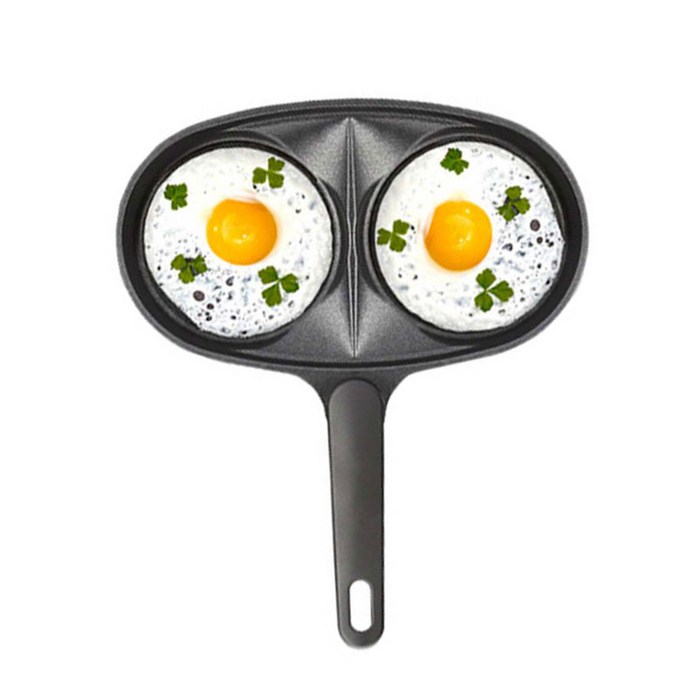 키친아트 멀티 2구 에그팬, 24.7 x 14.5 cm, 1개 대표 이미지 - 계란 후라이팬 추천