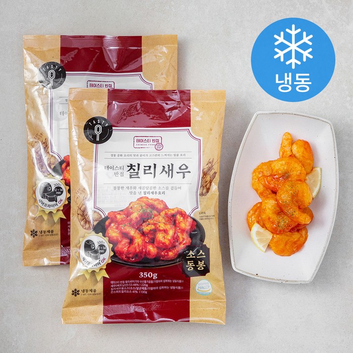 테이스티반점 칠리새우 (냉동), 350g, 2개 대표 이미지 - 냉동 새우튀김 추천