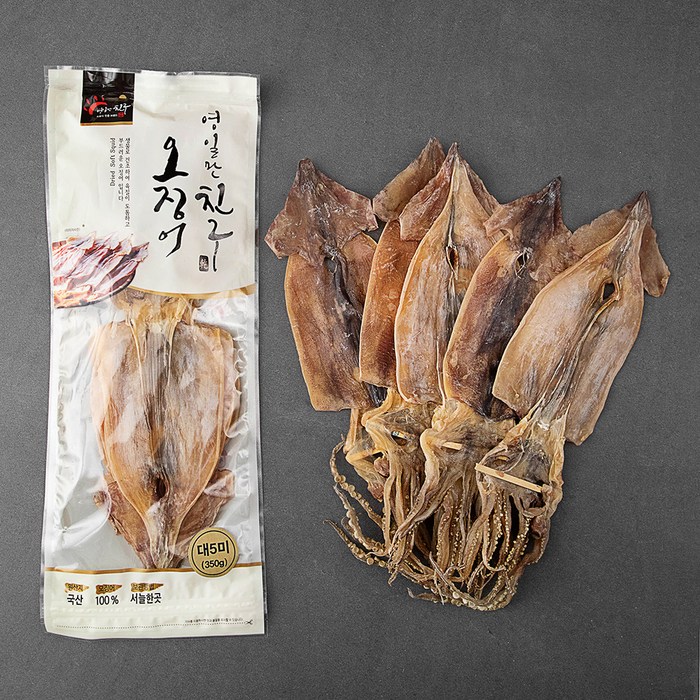 영일만친구 건오징어 5미, 350g, 1개 대표 이미지 - 통오징어 추천