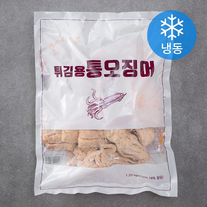 튀김용 통오징어 (냉동), 1.25kg, 1개 대표 이미지 - 김말이 추천