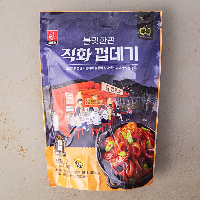 도드람한돈 불맛한판 직화 껍데기 2ea, 400g, 1개 대표 이미지 - 돼지껍데기 추천