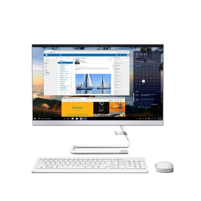 레노버 일체형PC Foggy white ideaCentre AIO3-27 F0EY00K7KR (i3-10100T 68.5cm WIN미포함 RAM 8GB NVMe 256GB), 기본형 대표 이미지 - 일체형 PC 추천