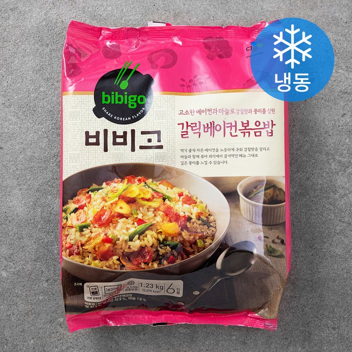 비비고 갈릭베이컨볶음밥 6인분 (냉동), 1.23kg, 1개 대표 이미지 - 베이컨 추천