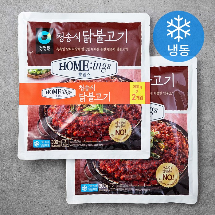 청정원 호밍스 청송식 닭불고기 (냉동), 300g, 2개입 대표 이미지 - 청정원 호밍스 추천