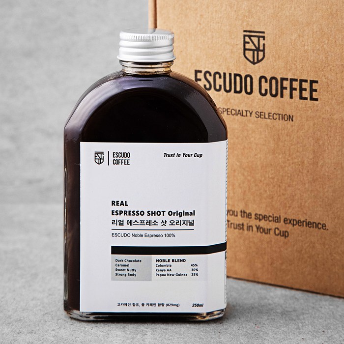 에스쿠도 리얼 에스프레소 샷 오리지널, 250ml, 1개 대표 이미지 - 산미 커피 추천