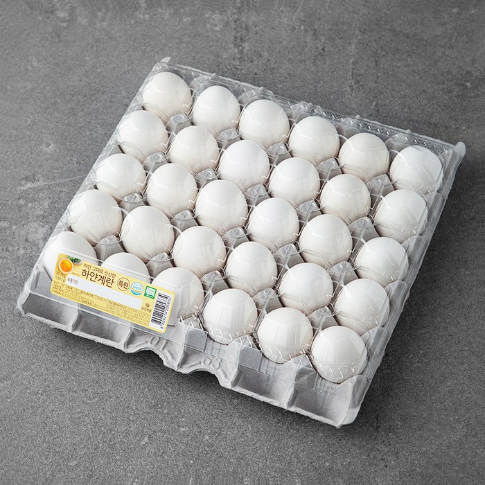 자연애찬 무항생제 인증 자연 그대로 신선한 하얀계란 특란 30구, 1800g, 1개 대표 이미지 - 무항생제 계란 추천
