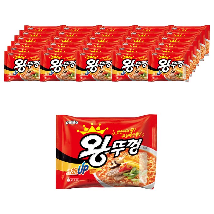 왕뚜껑 봉지면 130g, 32개 대표 이미지 - 팔도 라면 추천