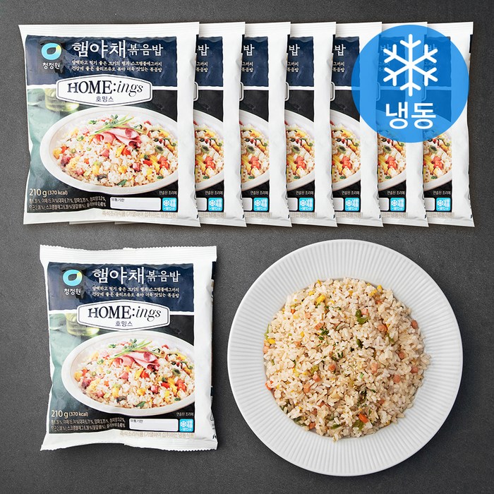 청정원 호밍스 햄야채 볶음밥 (냉동), 210g, 8입 대표 이미지 - 중국집 메뉴 추천