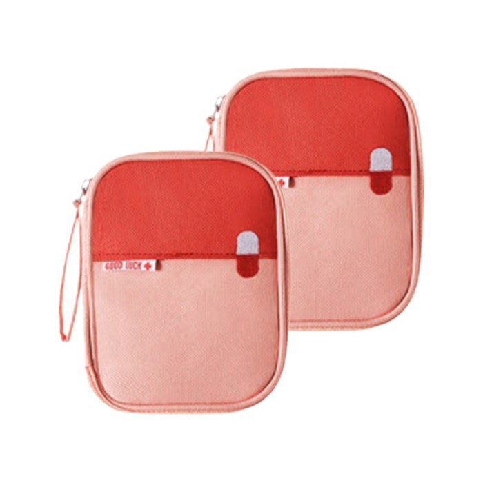 바이두루 휴대용 구급상자 파우치 핑크, 2개 대표 이미지 - 구급낭 추천