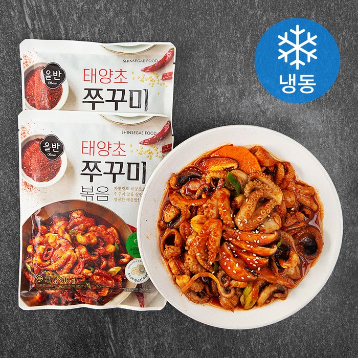 올반 태양초 쭈꾸미 볶음 (냉동), 300g, 2개 대표 이미지 - 낙지 볶음 추천