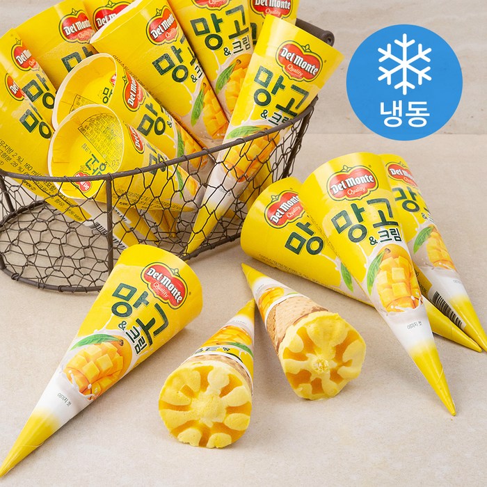 델몬트 망고 앤 크림콘 (냉동), 160ml, 24입 대표 이미지 - 콘 아이스크림 추천