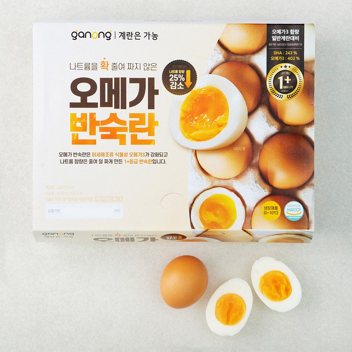 가농 오메가 반숙란 20구, 1000g, 1개 대표 이미지 - 반숙란 추천