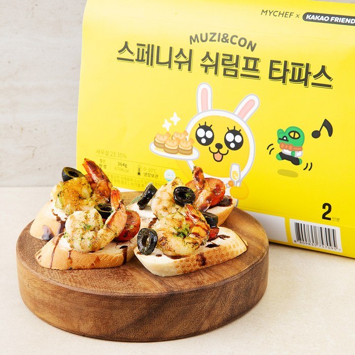 마이셰프 MUZI&CON 스페니쉬 쉬림프 타파스, 364g, 1개 대표 이미지 - 양식 밀키트 추천