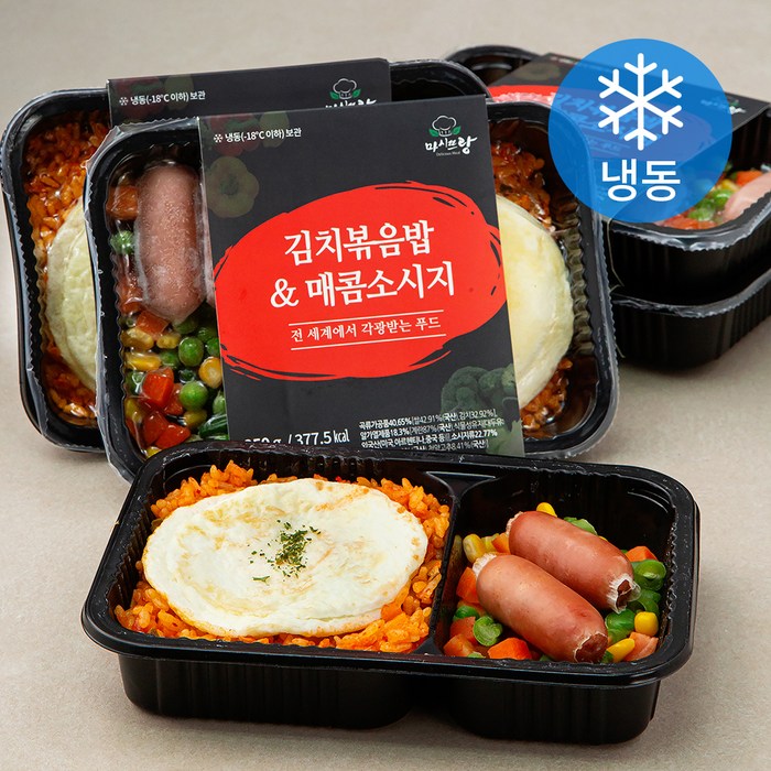 마시뜨랑 김치볶음밥 & 매콤소시지 (냉동), 250g, 5팩 대표 이미지 - 점심 메뉴 추천