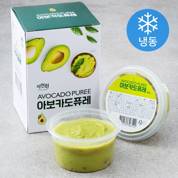 자연원 아보카도 퓨레 (냉동), 80g, 3개 대표 이미지 - 과카몰리 추천