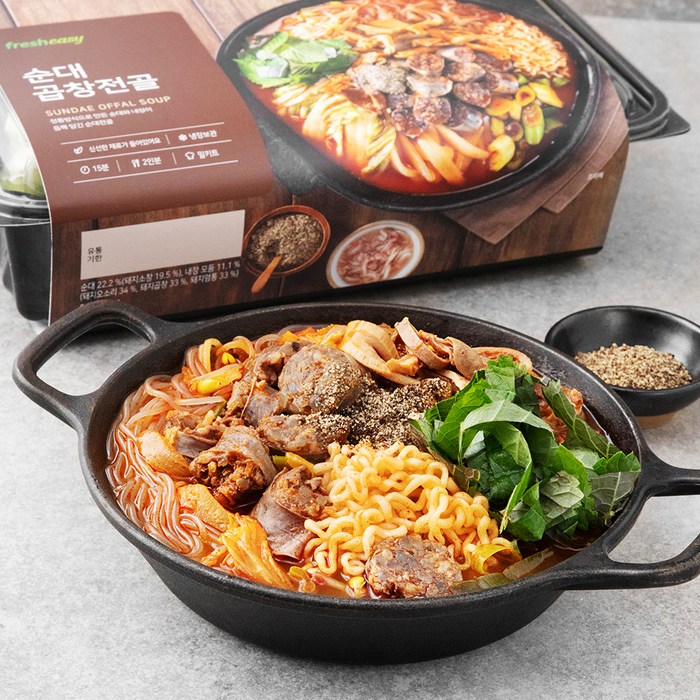 프레시지 순대 곱창전골, 1352g, 1개 대표 이미지 - 한식 밀키트 추천