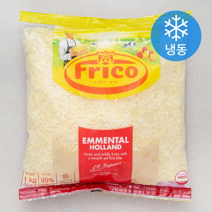 프리코 에멘탈 슈레드 눈꽃 치즈 (냉동), 1kg, 1개 대표 이미지 - 눈꽃 치즈 추천