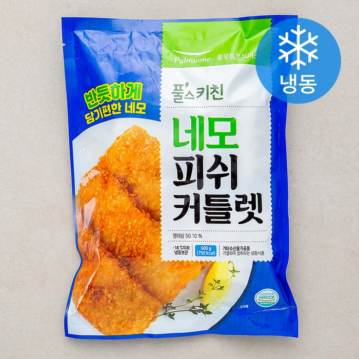 풀무원 풀스키친 네모 피쉬 커틀렛 (냉동), 1개, 600g 대표 이미지 - 피쉬볼 추천