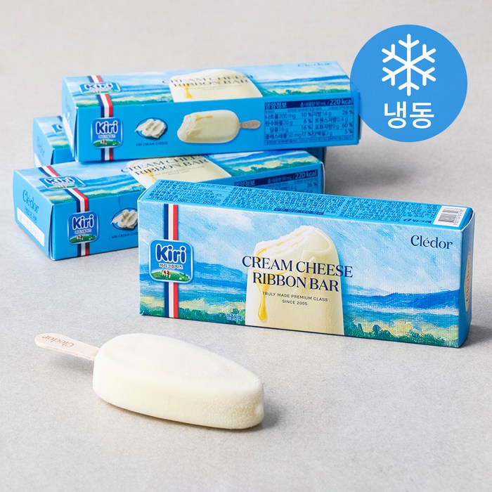 끌레도르 크림치즈 리본 바 (냉동), 4입, 90ml 대표 이미지 - 끌레도르 맛 추천