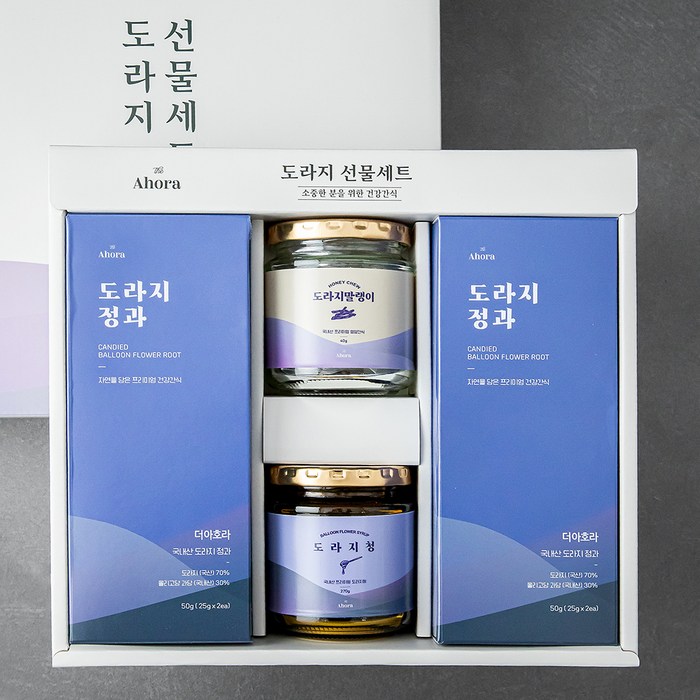 도라지정과 25g x 4개 + 말랭이 40g + 청 270g 세트, 1세트 대표 이미지 - 누나 생일선물 추천