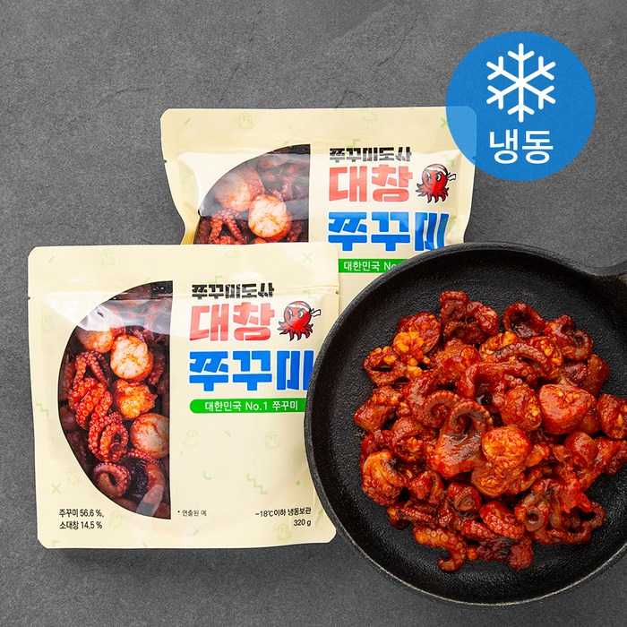 쭈꾸미도사 대창쭈꾸미 (냉동), 2팩, 320g 대표 이미지 - 낙곱새 추천