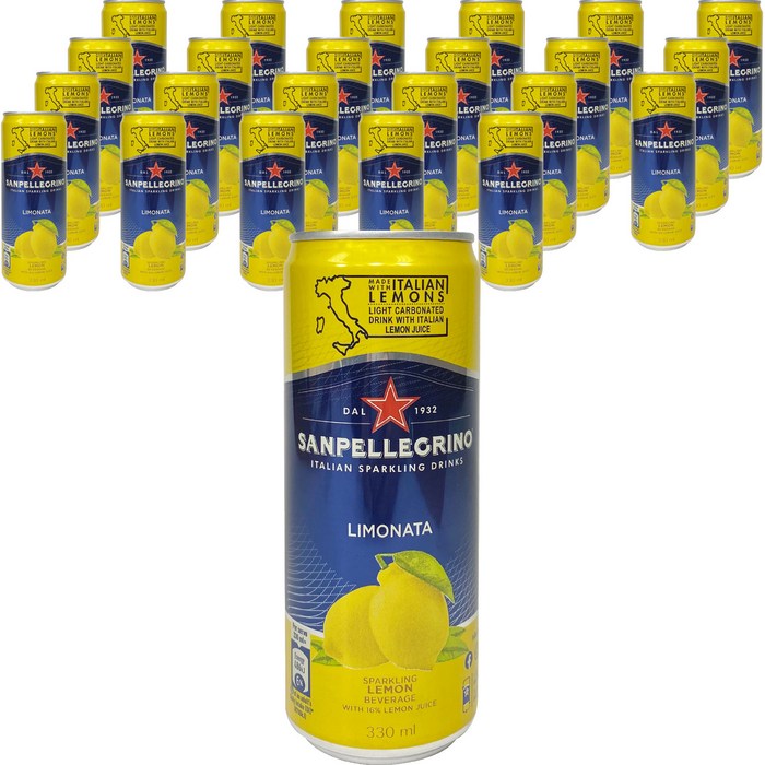 산펠레그리노 ISD 리모나타 캔 탄산음료, 330ml, 24개 대표 이미지 - 산펠레그리노 추천