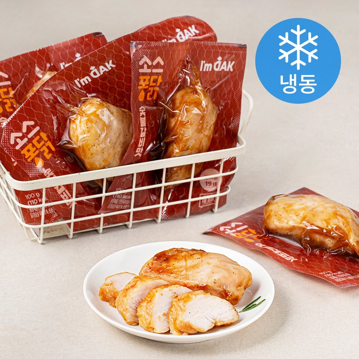 아임닭 소스퐁닭 숯불갈비맛 (냉동), 5개, 100g 대표 이미지 - 소스 닭가슴살 추천