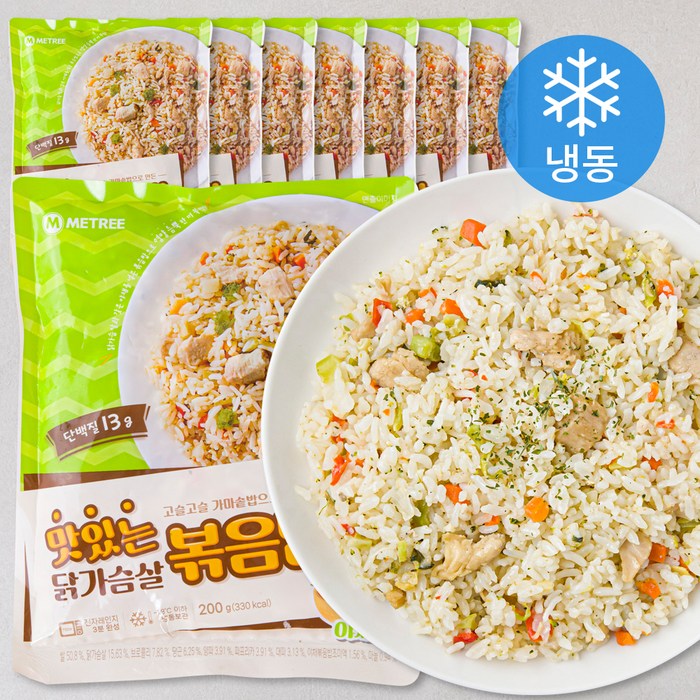 미트리 맛있는 닭가슴살 볶음밥 야채 (냉동), 200g, 8개 대표 이미지 - 닭가슴살 볶음밥 추천