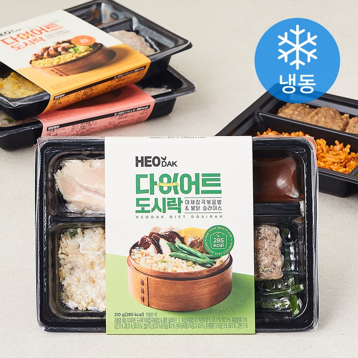 허닭 다이어트 도시락 210g x 4종 세트 (냉동), 1세트 대표 이미지 - 저탄수화물 식단 추천