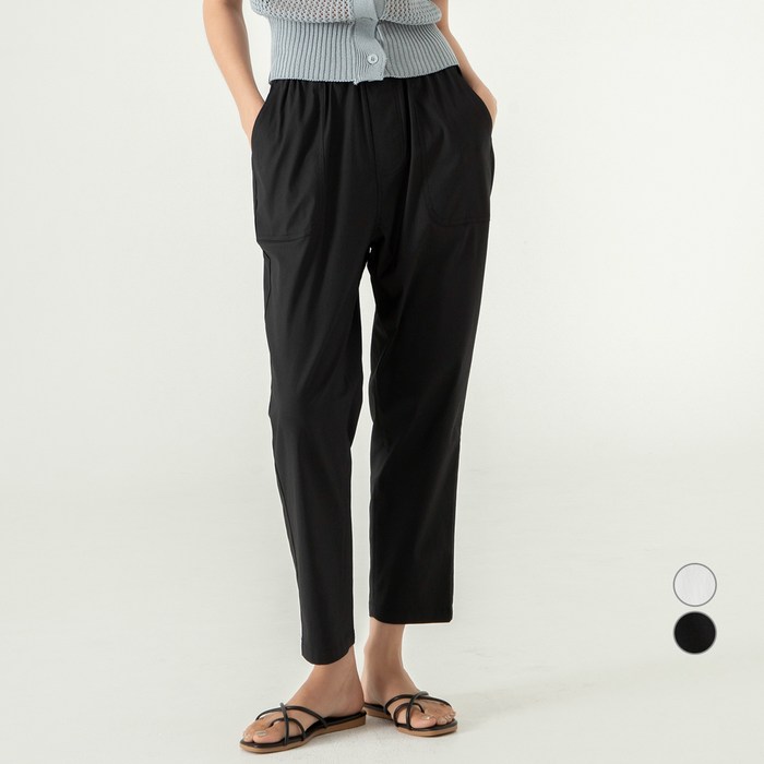 ELLE PARIS 밴딩 치노 팬츠 대표 이미지 - 치노팬츠 추천