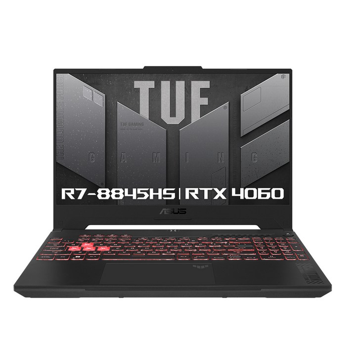 에이수스 2024 TUF 게이밍 A15 라이젠7 라이젠 8000 시리즈 지포스 RTX 4060, Mecha Gray, 512GB, 16GB, WIN11 Home, FA507UV-HQ095W 대표 이미지 - 라이젠 CPU 노트북 추천