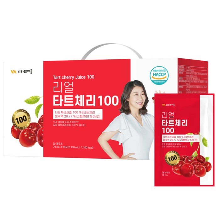 비타민마을 리얼 타트체리즙 100, 70ml, 30개 대표 이미지 - 타트체리 원액 추천