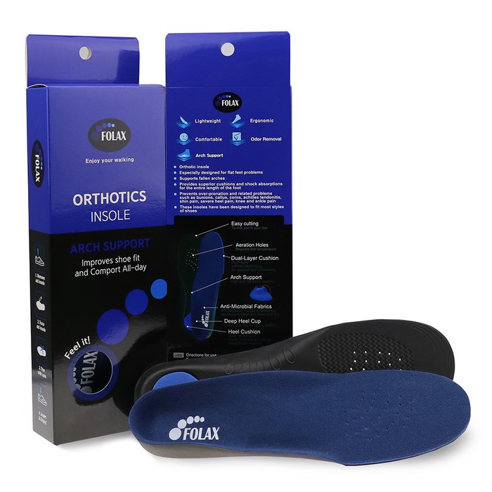 포락스 ORTHOTICS 인솔 정형 아치 서포트 신발 깔창 대표 이미지 - 신발 깔창 추천