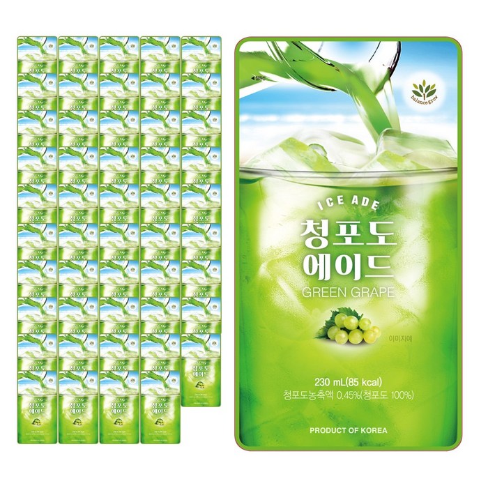 발란스그로우 청포도 에이드, 230ml, 50개 대표 이미지 - 청포도에이드 추천