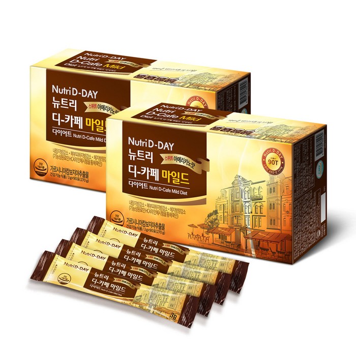 뉴트리디데이 디카페 마일드 다이어트 스위트 아메리카노 맛, 3g, 180개 대표 이미지 - 다이어트 아메리카노 추천