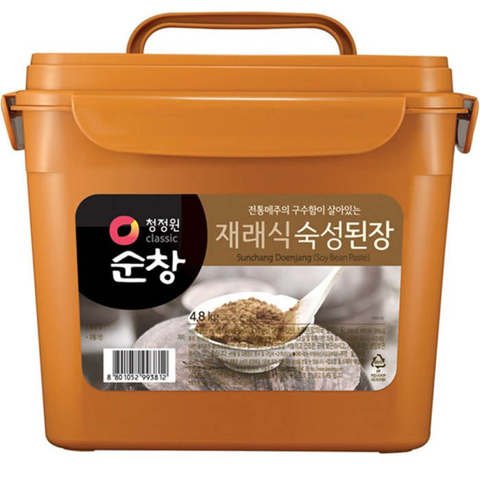 청정원순창 재래식 숙성된장, 4.8kg, 1개 대표 이미지 - 집된장 추천