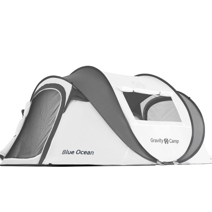 그라비티캠프 원터치 캠핑 텐트, 화이트 실버 에디션, 자이언트 대표 이미지 - 한강 텐트 추천