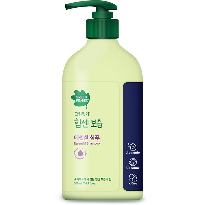 그린핑거 힘센보습 에센셜 유아 샴푸, 1개, 500ml 대표 이미지 - 아기 샴푸 추천