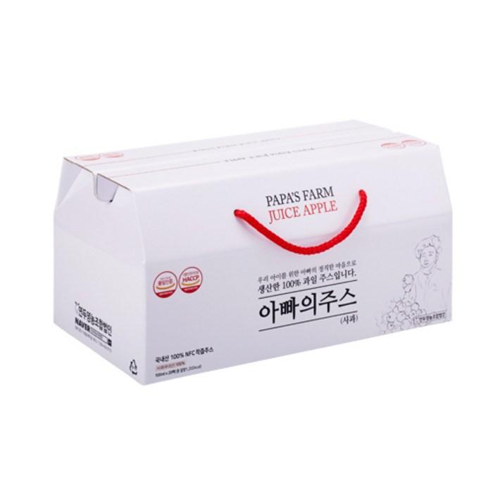 아빠의주스 사과즙 선물세트, 100ml, 20개입 대표 이미지 - 아빠 추천