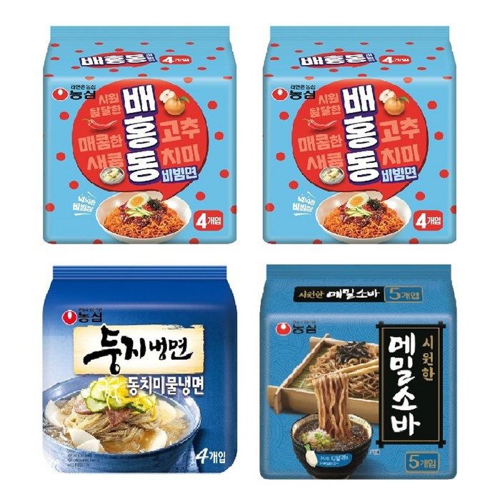 농심 배홍동 비빔면 2p + 둥지냉면 + 메밀소바 기획세트, 1세트 대표 이미지 - 배홍동 비빔면 추천