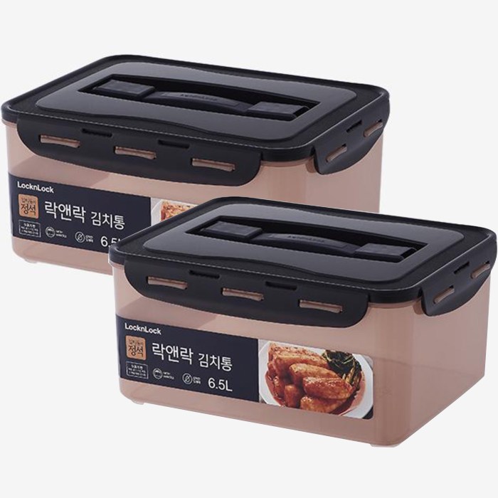 락앤락 뉴 김치통 정석 핑크, 2개, 6.5L 대표 이미지 - 김치통 추천