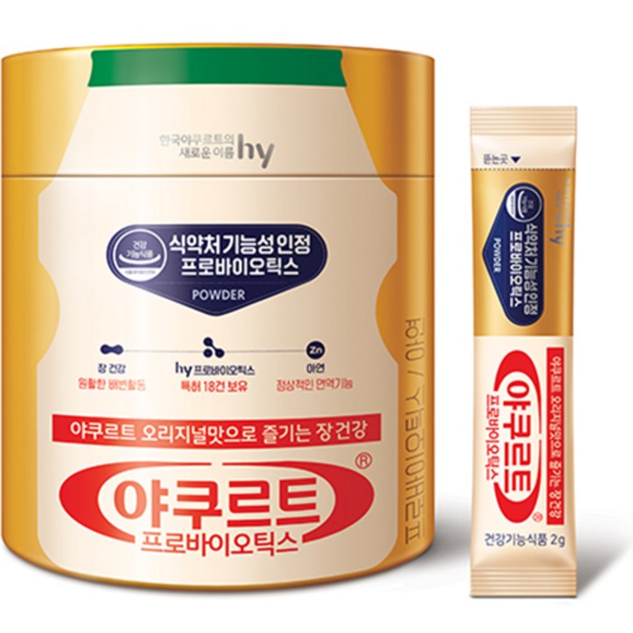 야쿠르트 프로바이오틱스 유산균 60p, 120g, 1개 대표 이미지 - 복부팽만 추천