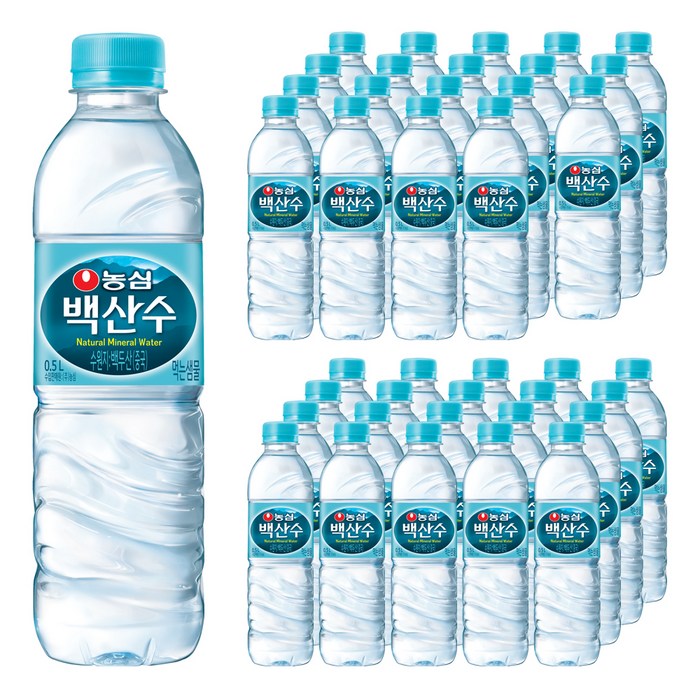 농심 백산수, 40개, 500ml 대표 이미지 - 수입생수 추천