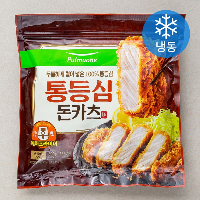 풀무원 통등심 돈카츠 (냉동), 600g, 1개 대표 이미지 - 소주 안주 추천